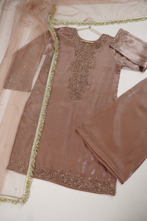 Khaas - Luxury Sheesha Silk Outfit - Hand Work - Ready to Wear SD304