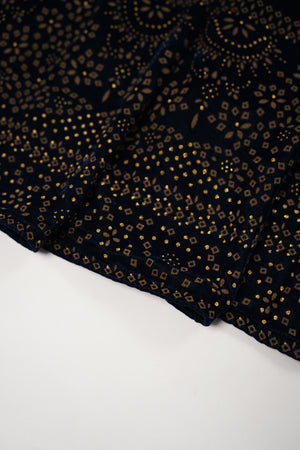 Tawakkal - Luxury Velvet Outfit with Embroidered Velvet Shawl  Zinc