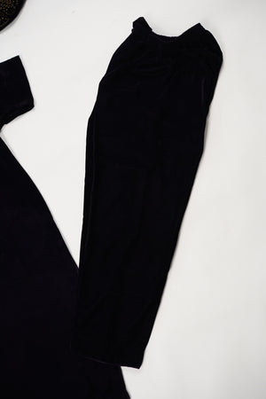 Tawakkal - Luxury Velvet Outfit with Embroidered Velvet Shawl dark purple