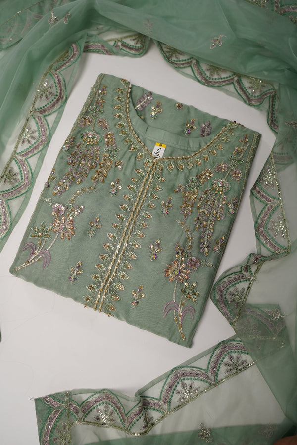 Tehwar - Luxury Organza Outfit with Organza Dupatta - Ready to Wear MC269- Eid Volume 4