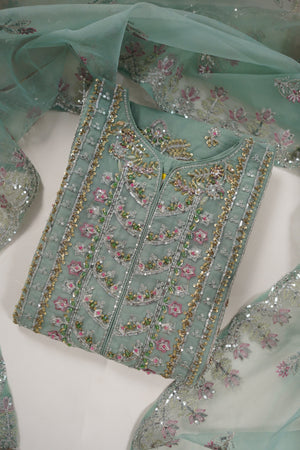 Tehwar - Luxury Organza Outfit with Organza Dupatta - Ready to Wear MC280- Eid Volume 4