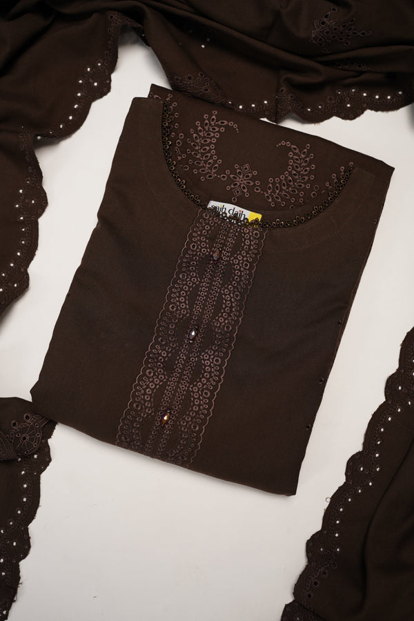 Rozi - Exclusive Wool  Outfit with Shawl - Ready to Wear -MC275- Eid Volume 3