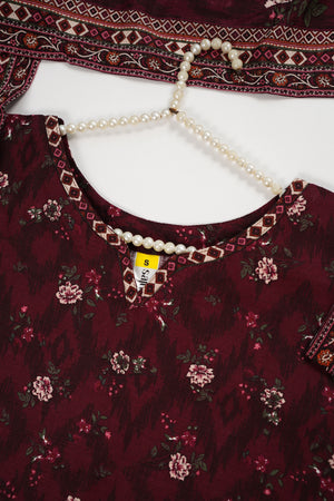 Rozi - Exclusive Khaddar Outfit with  Shawl - Ready to Wear SD565
