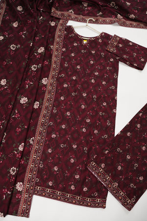 Rozi - Exclusive Khaddar Outfit with  Shawl - Ready to Wear SD565