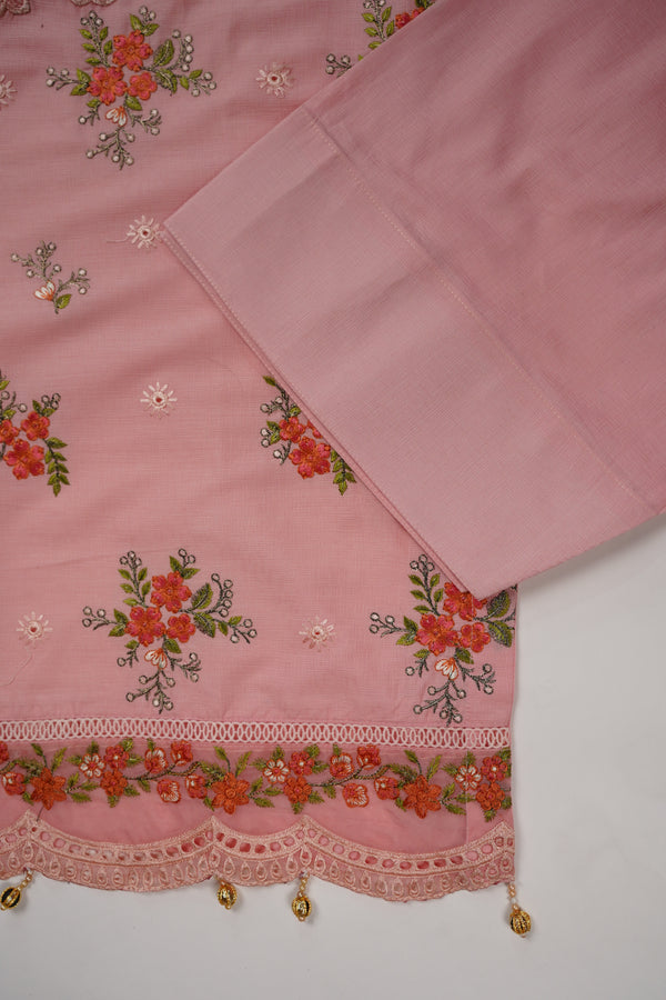 Rozi - Farshi Shalwar - Luxury Cotton Lawn Outfit With Organza Dupatta - Ready to Wear PD028