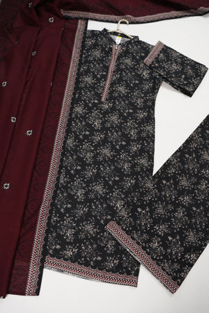 Rozi - Exclusive Khaddar Outfit with  Shawl - Ready to Wear SD569