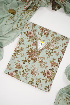 Rozi - Exclusive Khaddar Outfit with  Shawl - Ready to Wear SD566
