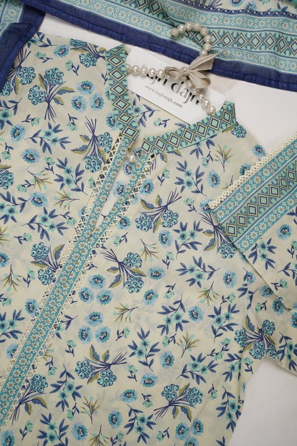 Viral Farshi Shalwar Bin Saeed Original - Lawn Outfit with Lawn Dupatta - Ready to wear