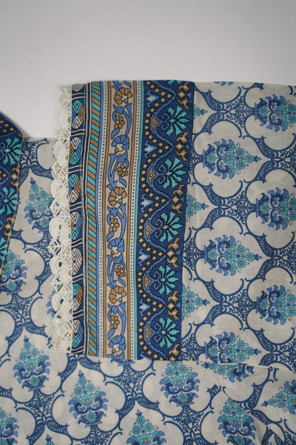 Rozi - Luxury Cotton Lawn Outfit With Voile Dupatta - Ready to Wear PD025
