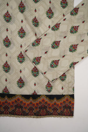 Rozi - Luxury Cotton Lawn Outfit With Voile Dupatta - Ready to Wear PD024