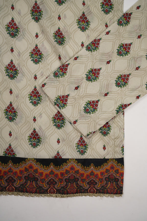 Rozi - Luxury Cotton Lawn Outfit With Voile Dupatta - Ready to Wear PD024