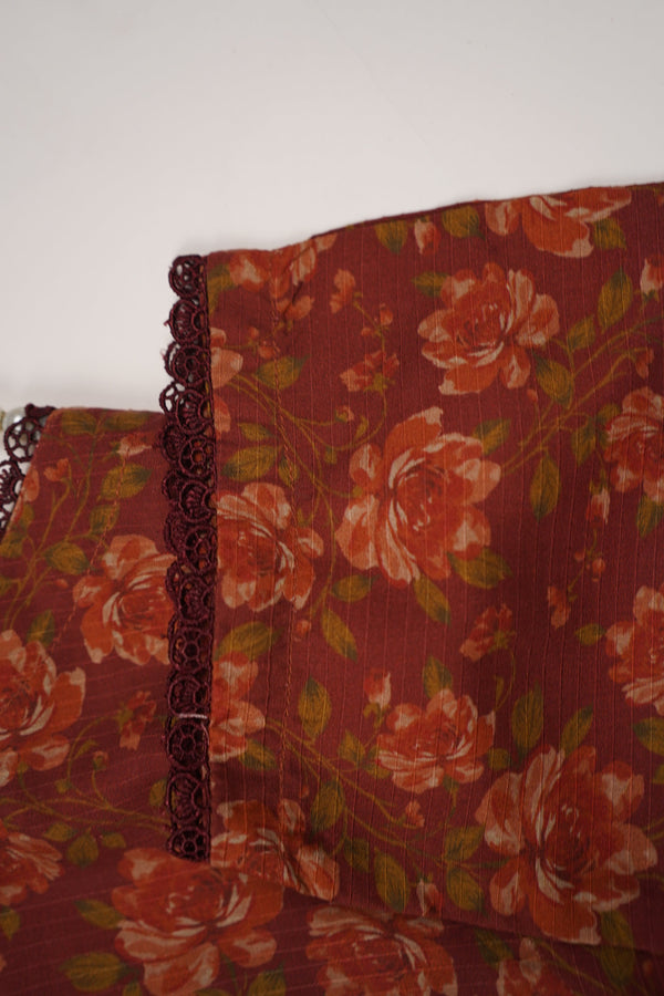Rozi - Printed Linen Bana Dora Outfit - Ready to Wear PD139