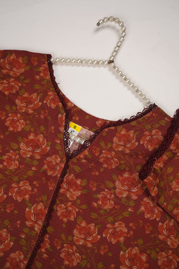 Rozi - Printed Linen Bana Dora Outfit - Ready to Wear PD139