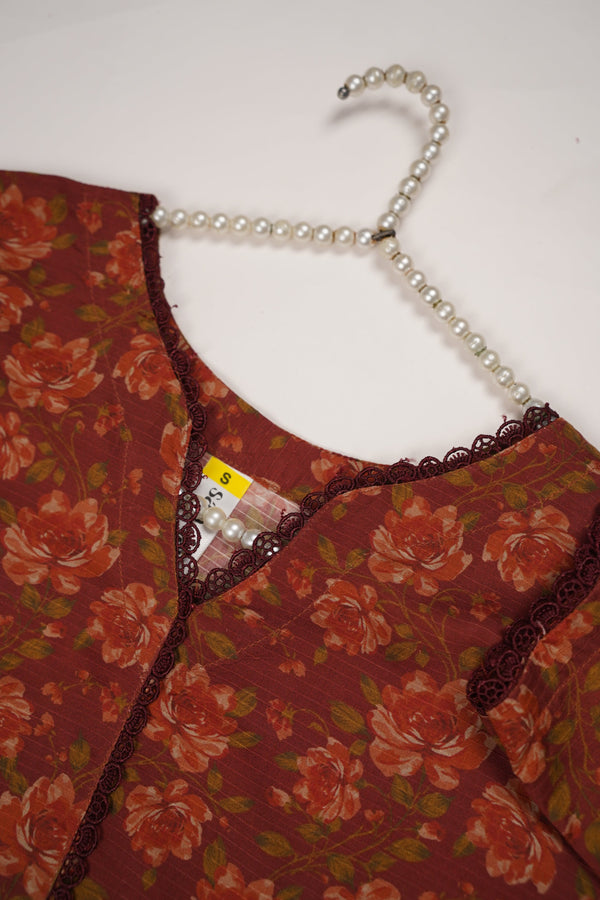 Rozi - Printed Linen Bana Dora Outfit - Ready to Wear PD139
