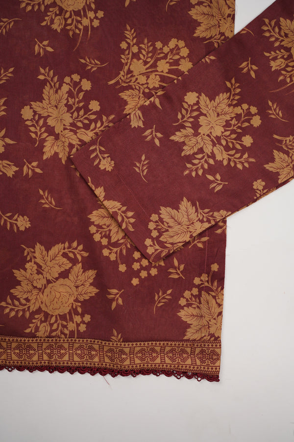 Rozi - Luxury Cotton Lawn Outfit With Voile Dupatta - Ready to Wear PD036
