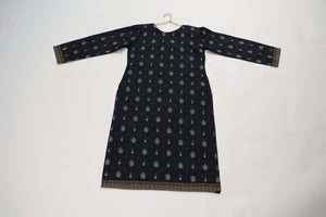 Rozi - Exclusive Khaddar Outfit with  Shawl - Ready to Wear SD571 navy blue