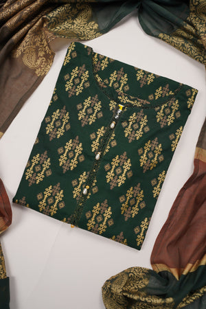 Rozi - Exclusive Khaddar Outfit with Multani Shawl - Ready to Wear - Warm Fabric SB138
