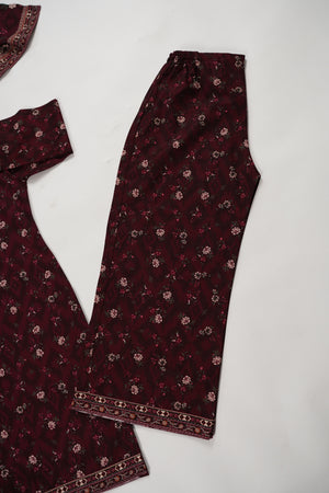Rozi - Exclusive Khaddar Outfit with  Shawl - Ready to Wear SD572 Mehron