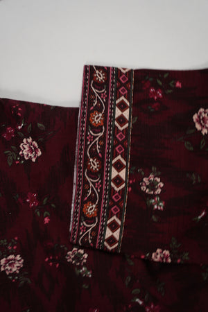 Rozi - Exclusive Khaddar Outfit with  Shawl - Ready to Wear SD572 Mehron
