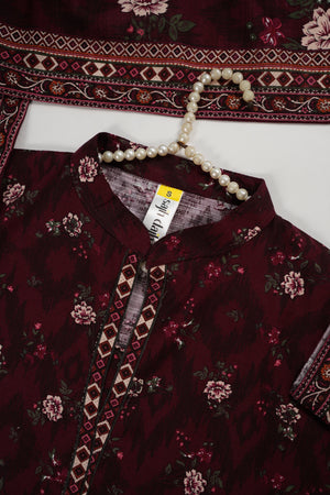 Rozi - Exclusive Khaddar Outfit with  Shawl - Ready to Wear SD572 Mehron