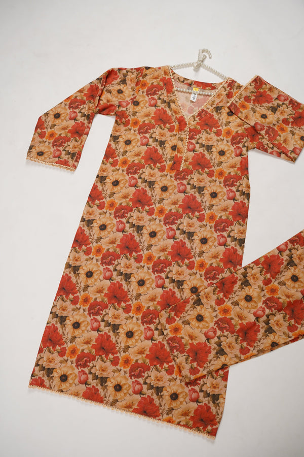 Rozi - Luxury Dhanak  Co-Ords - Ready to Wear PKD008