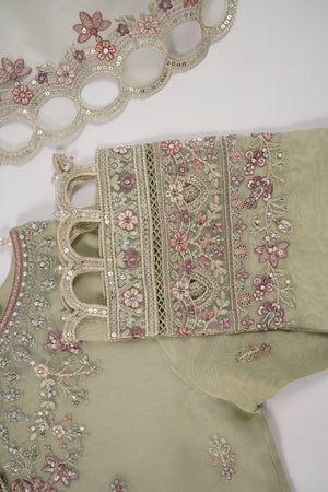 SadaBahar Originals  - Luxury Organza Outfit with Sharara  - Ready to Wear SD284