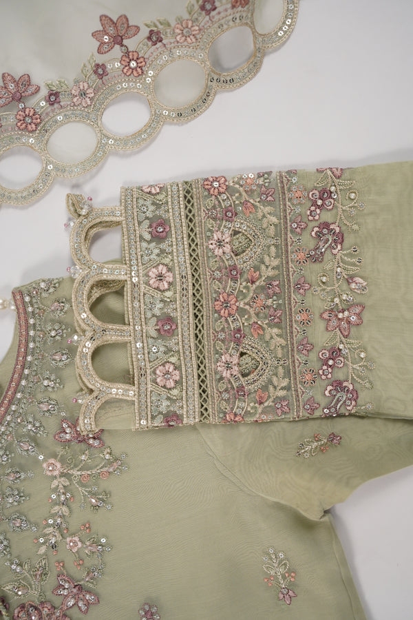SadaBahar Originals  - Luxury Organza Outfit with Sharara  - Ready to Wear SD284
