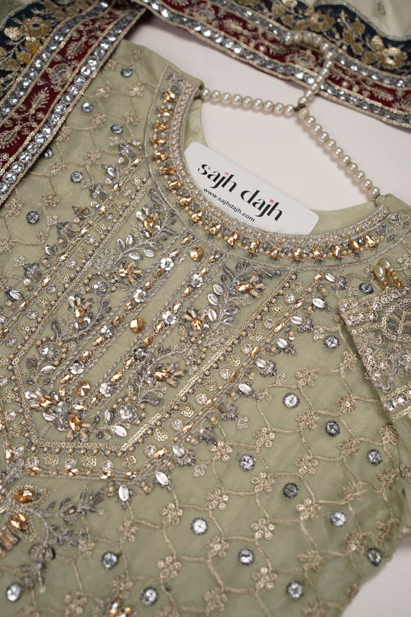 Tehwar - Luxury Organza Festive Collection with Gararah - Ready to Wear - Tehv9d2