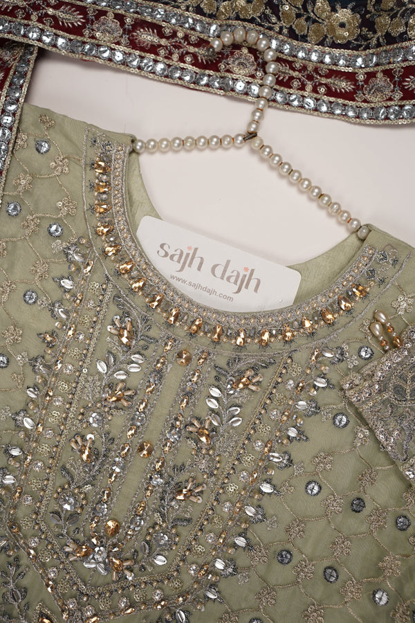 Tehwar - Luxury Organza Festive Collection with Gararah - Ready to Wear - Tehv9d2