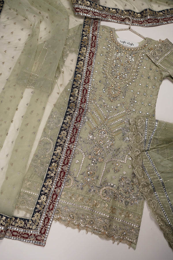 Tehwar - Luxury Organza Festive Collection with Gararah - Ready to Wear - Tehv9d2