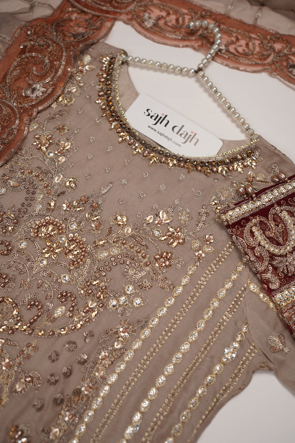 Husan e Jahan - Luxury Festive Collection With Plazo - Ready to Wear - Hej-V5-D8