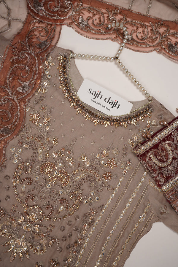 Husan e Jahan - Luxury Festive Collection With Plazo - Ready to Wear - Hej-V5-D8