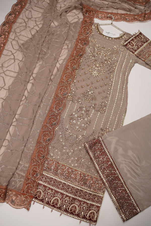 Husan e Jahan - Luxury Festive Collection With Plazo - Ready to Wear - Hej-V5-D8