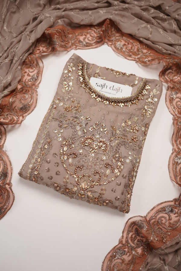 Husan e Jahan - Luxury Festive Collection With Plazo - Ready to Wear - Hej-V5-D8