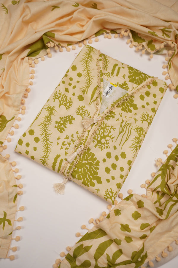 Rozi - Exclusive Khaddar Outfit with Shawl - Ready to Wear - PD140