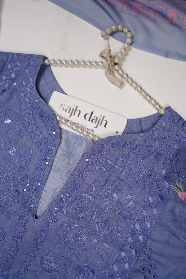 Bin Saeed Originals - Farshi Shalwar - Lawn Outfit with Chiffon Dupatta - Ready to wear PD054