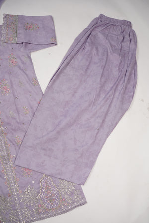 Bin Saeed Originals - Farshi Shalwar - Lawn Outfit with Chiffon Dupatta - Ready to wear PD051