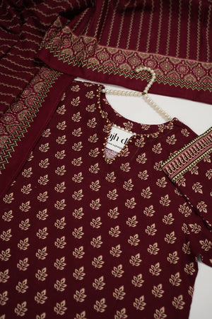Bin Saeed Originals  - Exclusive Khaddar Outfit with  Shawl - Ready to Wear SD577
