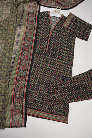 Bin Saeed Originals - Lawn Outfit with Lawn Dupatta - Ready to wear PD042