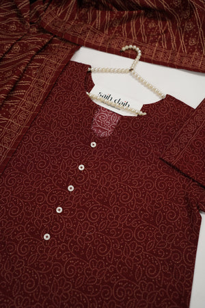 Bin Saeed Originals  - Exclusive Khaddar Outfit with  Shawl - Ready to Wear SD579