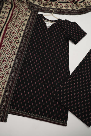 Bin Saeed Originals  - Exclusive Khaddar Outfit with  Shawl - Ready to Wear SD584