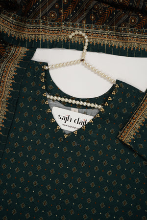 Bin Saeed Originals  - Exclusive Khaddar Outfit with  Shawl - Ready to Wear SD585