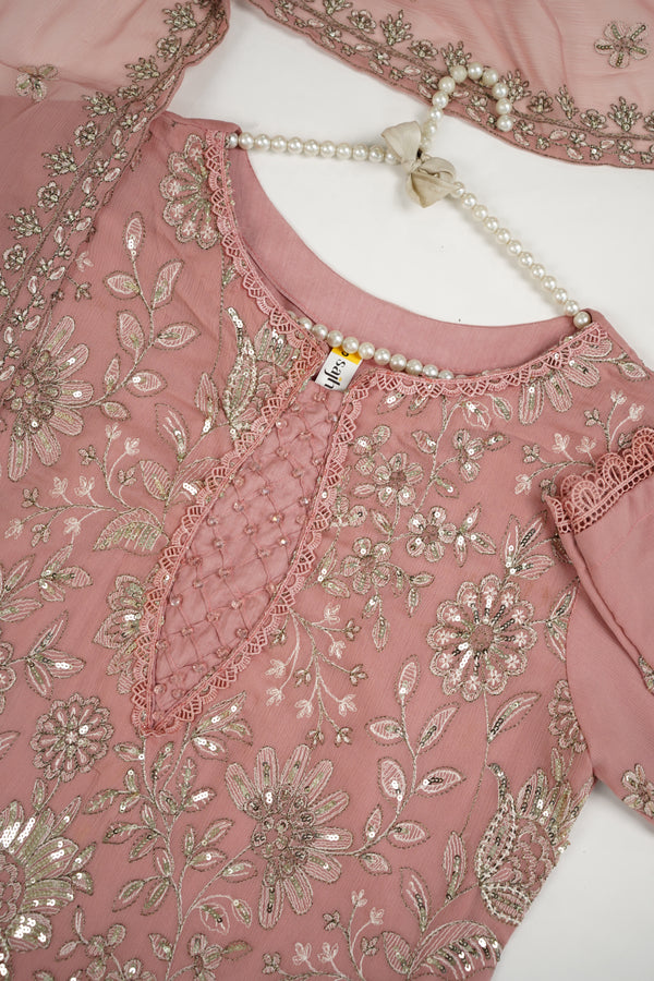 Husan e Jahan - Luxury Chiffon Outfit with Chiffon Dupatta - Ready to Wear - V2 - Eid25 - 06