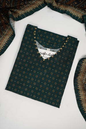 Bin Saeed Originals  - Exclusive Khaddar Outfit with  Shawl - Ready to Wear SD585