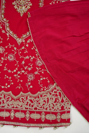 Husan e Jahan - Luxury Chiffon Outfit with Chiffon Dupatta & Gharara - Ready to Wear - V2 - Eid25 - 04 -SD