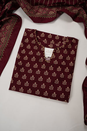 Bin Saeed Originals  - Exclusive Khaddar Outfit with  Shawl - Ready to Wear SD577