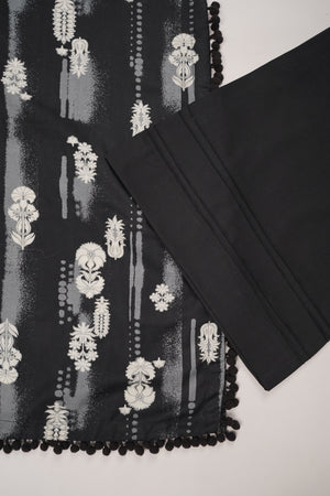 Rozi - Exclusive Khaddar Outfit with  Shawl - Ready to Wear - PD148