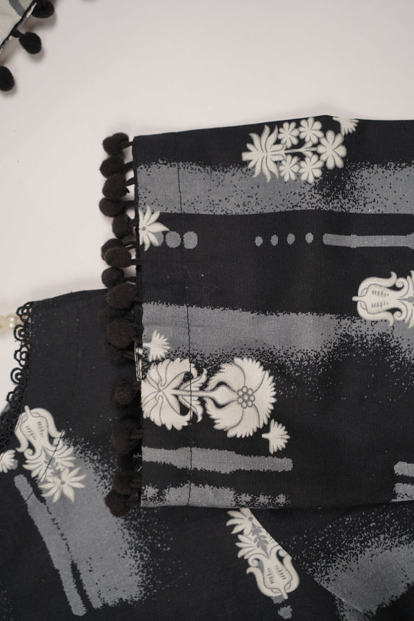 Rozi - Exclusive Khaddar Outfit with  Shawl - Ready to Wear - PD148