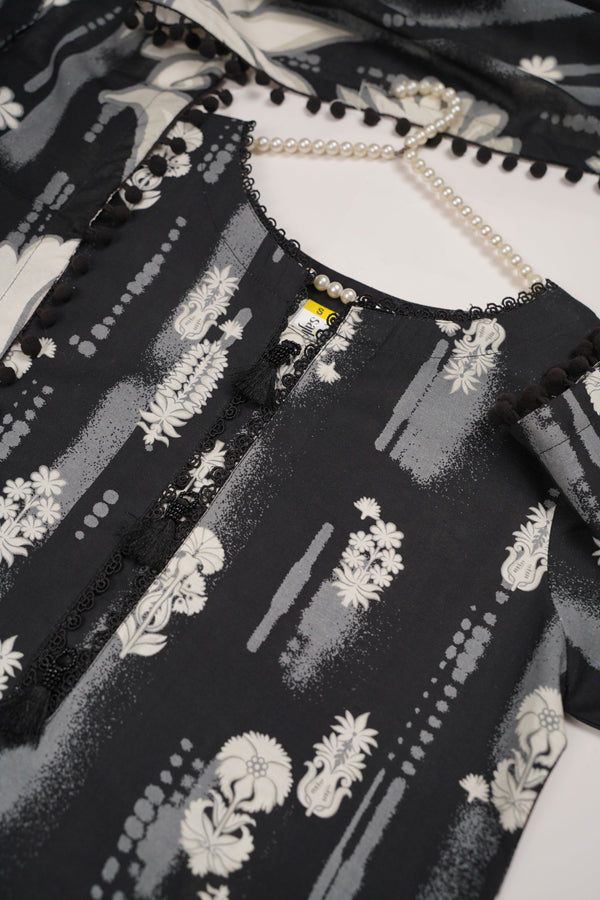 Rozi - Exclusive Khaddar Outfit with  Shawl - Ready to Wear - PD148