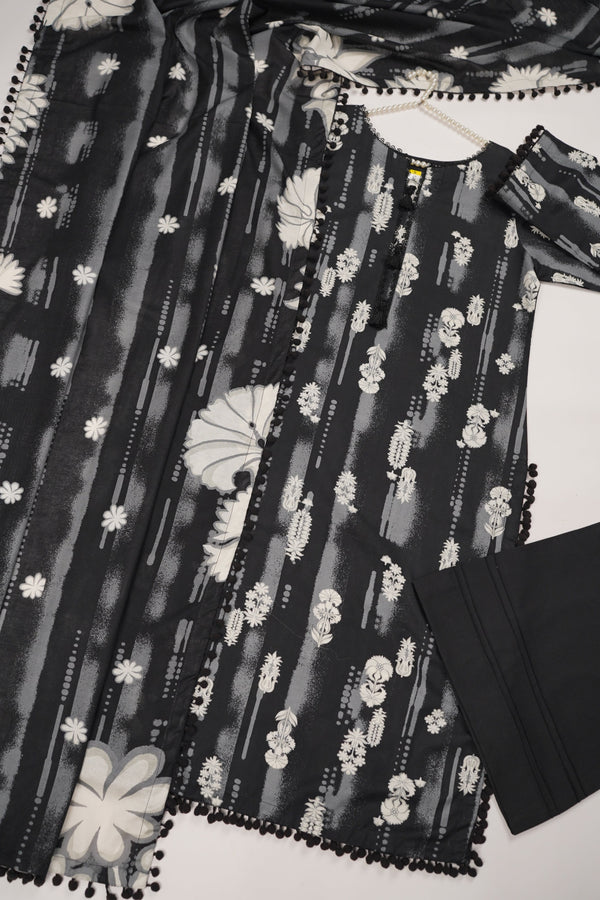 Rozi - Exclusive Khaddar Outfit with  Shawl - Ready to Wear - PD148